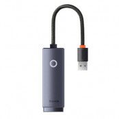 Baseus External USB-A Nätverks Adapter - Grå