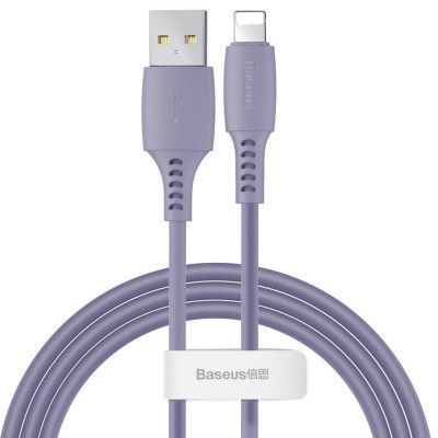 Baseus färgglad Kabel USB/ lightning 2.4A 1.2m lila