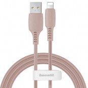Baseus Färgglad USB Till Lightning Kabel 1.2m - Rosa