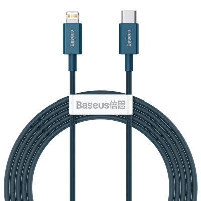Baseus USB-C till Lightning kabel 20W 2m Superior PD - Blå