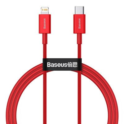 Baseus Fast Charging Lightning USB-C Kabel 1 m - Röd