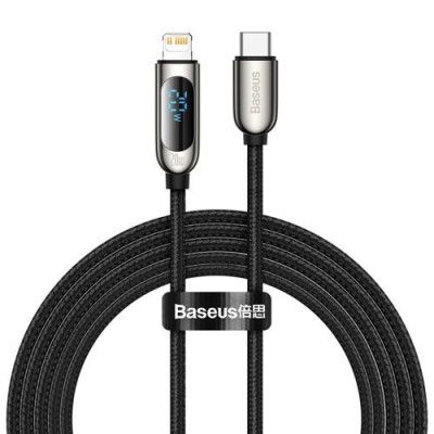 Baseus Fast USB-C till Lightning kabel 2m - Svart