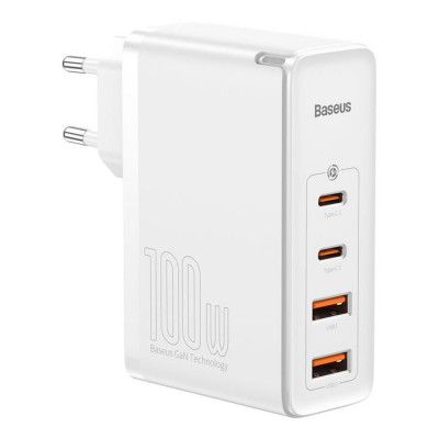 Baseus GaN2 Pro Fast Väggladdare USB Type-C 100W - Vit