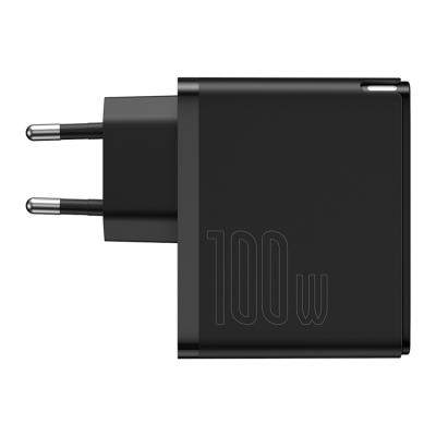 Baseus GaN2 Väggladdare 100W + USB-C Kabel - Svart