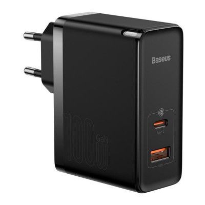 Baseus GaN5 Väggladdare USB Till Typ-C 100W - Svart