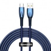 Baseus Glimmer USB-A till USB-C 100W Kabel 2m - Blå