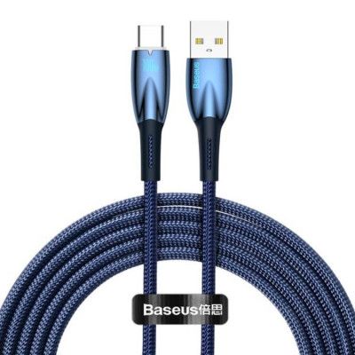Baseus Glimmer USB-A till USB-C 100W Kabel 2m - Blå