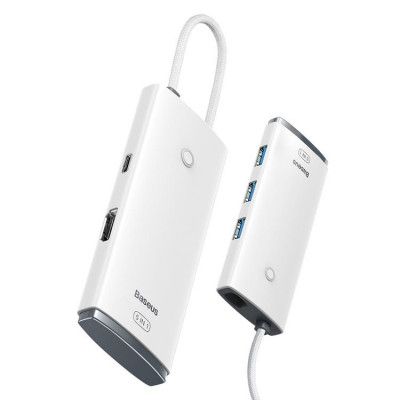 Baseus HUB Adapter USB-C HDMI/4x USB 3.0 20cm - Vit