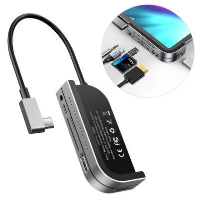 Baseus HUB Adapter USB-C USB 3.0/ 4K HDMI/ TF kort läsare Grå