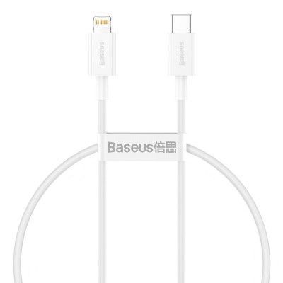BASEUS kabel USB-C till Lightning 8-pin PD20W 0,25m vit