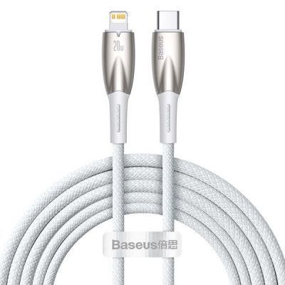 BASEUS kabel USB-C till Lightning Power Delivery 20W 2m vit