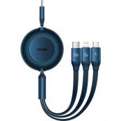 Baseus Kabel USB-C Till USB-C/Lightning/MicroUSB 1.1m - Mörkblå