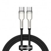 BASEUS kabel USB-C to USB-C PD100W Power Delivery 1m Svart