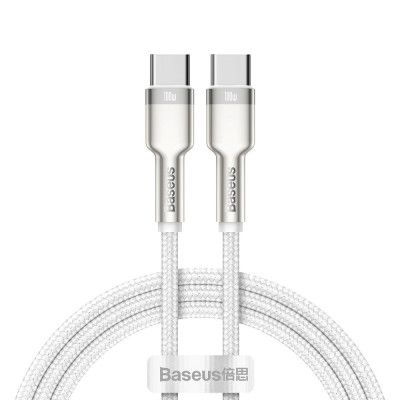 BASEUS kabel USB-C to USB-C PD100W Power Delivery 1m Vit