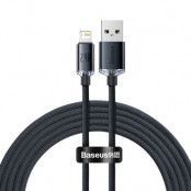 BASEUS kabel USB Crystal Shine till Lightning 2,4A 2m svart