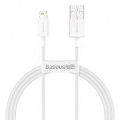 BASEUS kabel USB till Lightning 2,4A 1m vit