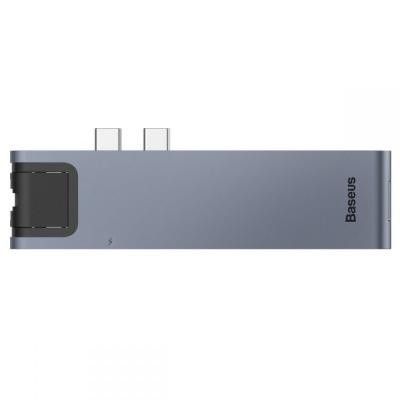 Baseus L0G Adapter Typ-C Till Multi Port 7In1 Gray