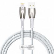 Baseus Lightning kabel 1m 2.4A Glimmer - Vit