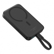Baseus Magsafe Powerbank 10000mAh 30W Med Built-in USB-C Kabel - Svart