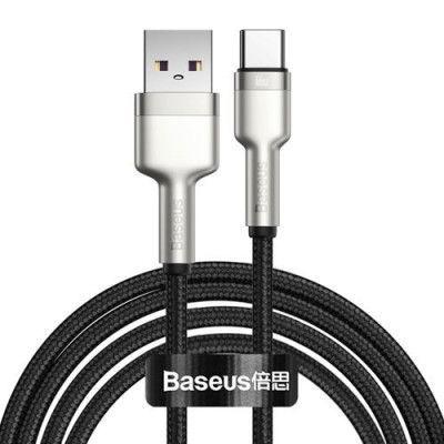Baseus Metal USB Type-C Kabel 66W 2m - Svart