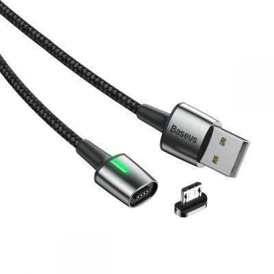 Baseus Micro Usb Magnetisk Kabel 200 cm Svart