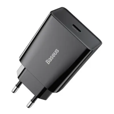 Baseus Mini EU Väggladdare USB-C 20W - Svart