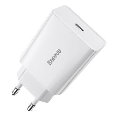 Baseus Mini EU Väggladdare USB-C 20W - Vit