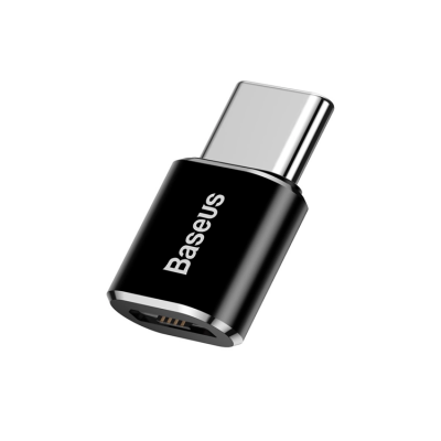 Baseus Mini Micro-USB till USB-C Adapter - Svart