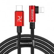 Baseus MVP Elbow USB Type C - lightning Kabel PD 18W 1m Röd