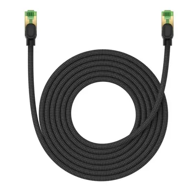 Baseus Nätverkskabel cat8 40Gbps 5m - Braided Svart