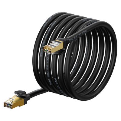 Baseus Nätverkskabel RJ45 Cat 7 10Gbps 5 m - Svart