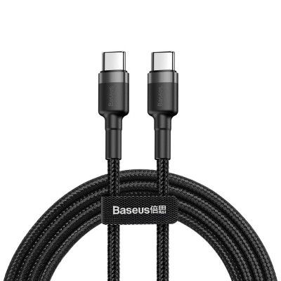 BASEUS Pd60W / Qc3.0 USB-C 60W Cable 100 cm Grå / Svart