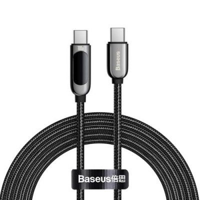 Baseus Power USB-C till USB-C kabel 100W 2m - Svart