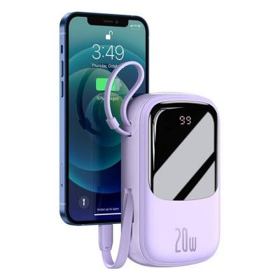Baseus Powerbank 20000 mAh USB Typ-C/Lightning Kabel 20W - Violet