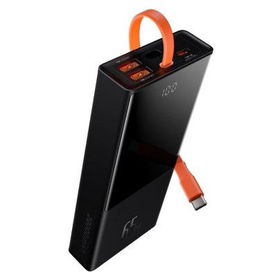 Baseus Powerbank 20000mAh USB Typ-C Kabel 65W - Svart