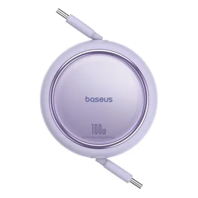 Baseus Retractable Free2Draw Mini USB-C - USB-C 100W 1m - Lila