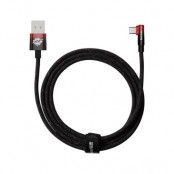 Baseus Snabb USB-A till USB-C 100W Kabel 2M - Svart/Röd
