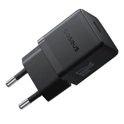 Baseus Snabbladdare USB-C 20W Mini USB-C Kabel 60W 1m - Svart