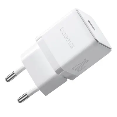 Baseus Snabbladdare USB-C 20W Mini USB-C Kabel 60W 1m - Vit