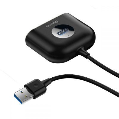 BASEUS Square Adapter Usb Usb 4In1 100cm Svart