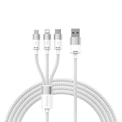 Baseus Star 3in1 microUSB Typ-C Lightning Kabel 1.2m - Vit