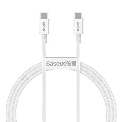 Baseus USB-C Till USB-C Kabel 100W 1m Superior PD - Vit
