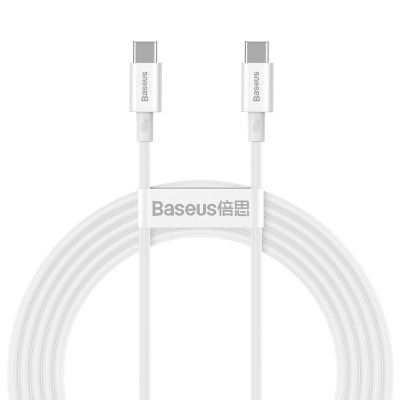 Baseus Superior USB-C till USB-C kabel 100W 5A 20V 1m - Vit