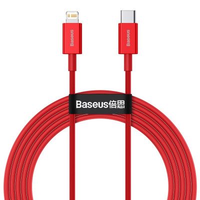 Baseus Superior Lightning USB-C Kabel 2m - Röd