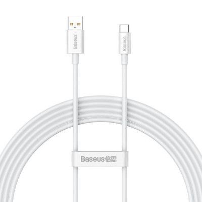 Baseus Superior USB-A Till USB-C Kabel 100W 480Mbps 1m - Vit