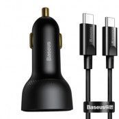Baseus Superme Billaddare USB Till USB-C 100W Typ-C Kabel 1m - Svart