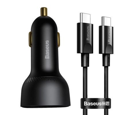 Baseus Superme Billaddare USB Till USB-C 100W Typ-C Kabel 1m - Svart