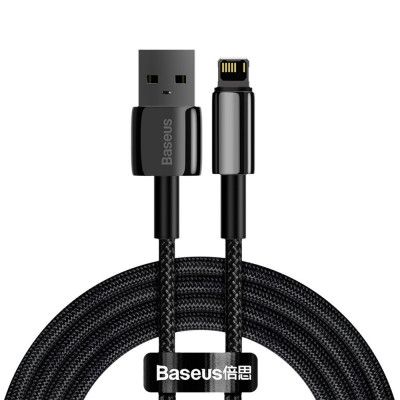 Baseus Tungsten USB-A till Lightning kabel 2m - Svart