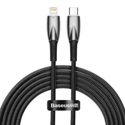 Baseus USB-C till Lightning kabel 20W 2m - Svart