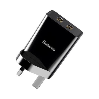 Baseus UK Väggladdare 2x USB 2.1A 10.5W - Svart